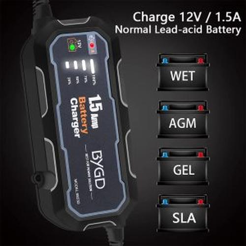 1.5 Amp 12V Fully Automatic Motorcycle Battery Charger
