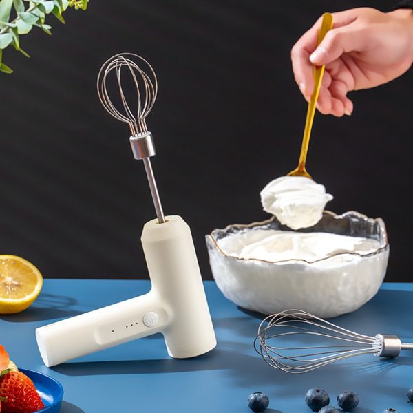 1 Pcs Wireless Handheld Electric Food Mixer - 3 Speeds Egg Beater for Kitchen Baking