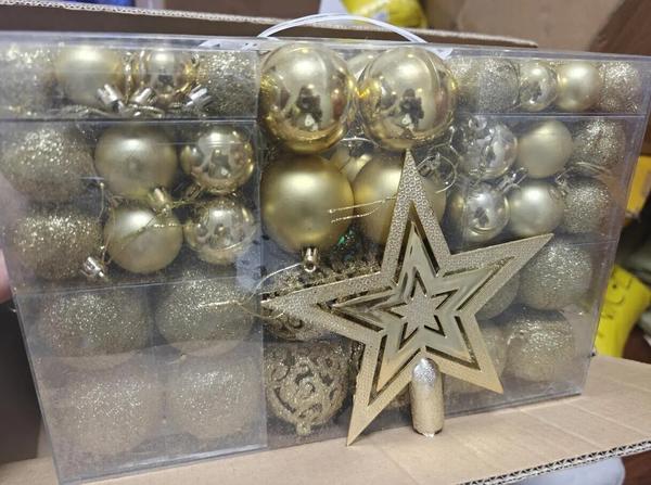 Christmas Balls Star Ornaments for Christmas Tree Decoration photo review