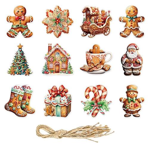 Cute Gingerbread Man Christmas Tree Hanging Pendant Ornaments for Xmas Decorations