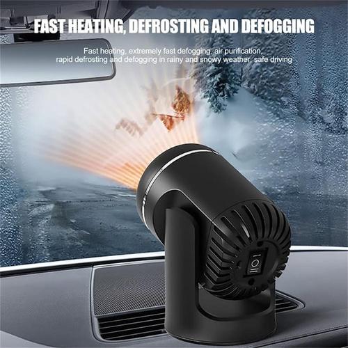 12V Car Heater Fan with 360° Adjustable Windshield Defogging Defroster