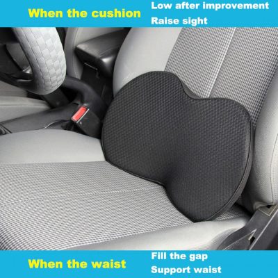 2 In 1 Car Seat Cushion Memory Foam Waist Pillow Car Sciatica Accessories  And Pad Back Seat Lower Car Relief Pain Cushion Free Shipping