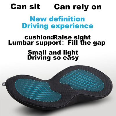 2-in-1 Memory Foam Car Seat Cushion for Lower Back Pain Relief and Hip  Support – Katy Craft