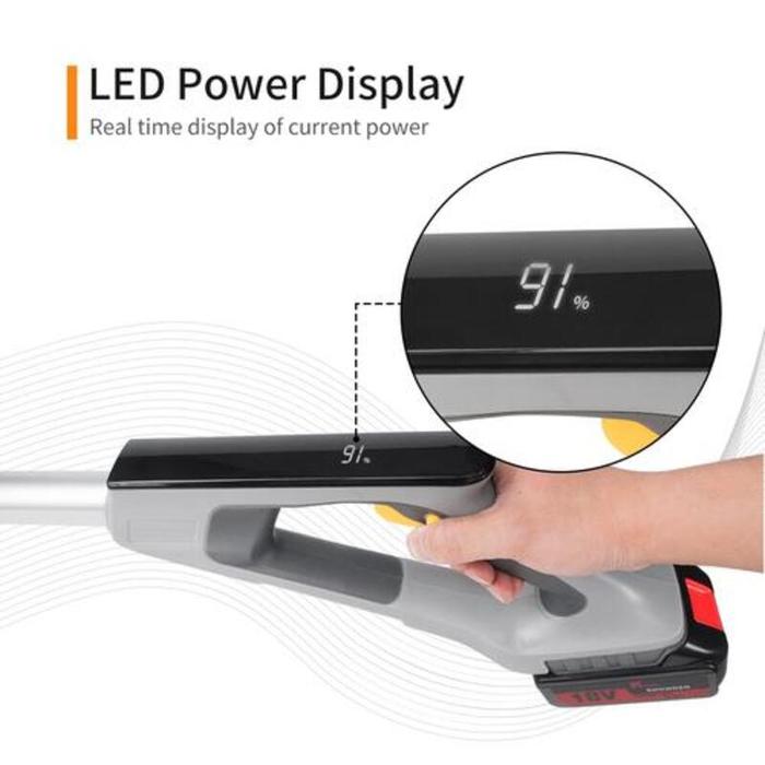 2-in-1 Cordless Lawn Mower Trimmer with LED Display
