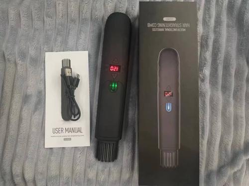 2-in-1 Wireless Charging Hair Snd Beard Straightener With LCD Display photo review