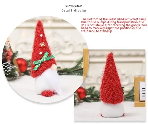 Christmas Faceless Doll Merry Christmas Decorations for Home