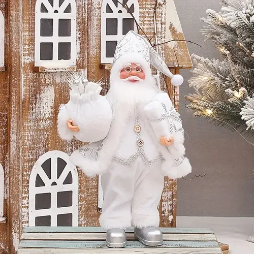 Standing Santa Claus Doll with Gift Box - Christmas Decoration