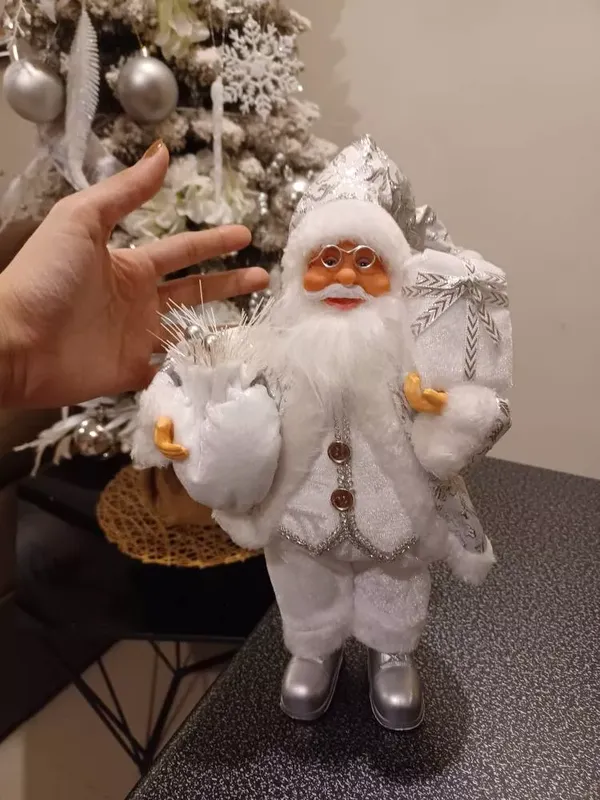 Standing Santa Claus Doll with Gift Box - Christmas Decoration photo review
