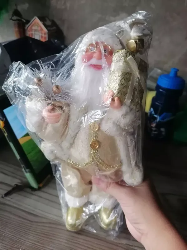 Standing Santa Claus Doll with Gift Box - Christmas Decoration photo review