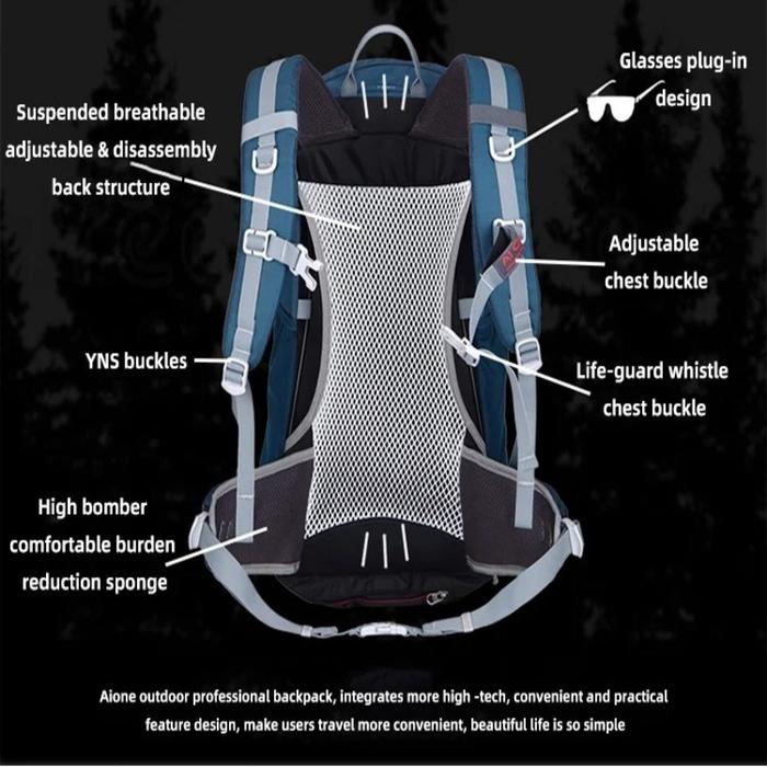 30L Waterproof Hiking Backpack for Camping Travel Trekking