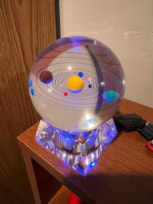 3D Solar System Crystal Ball with LED Lamp Base - Glowing Milky Way Ornament photo review