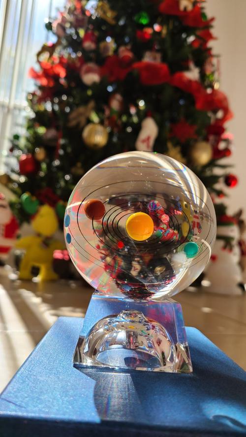 3D Solar System Crystal Ball with LED Lamp Base - Glowing Milky Way Ornament photo review