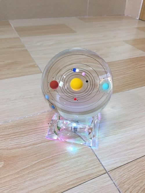 3D Solar System Crystal Ball with LED Lamp Base - Glowing Milky Way Ornament photo review