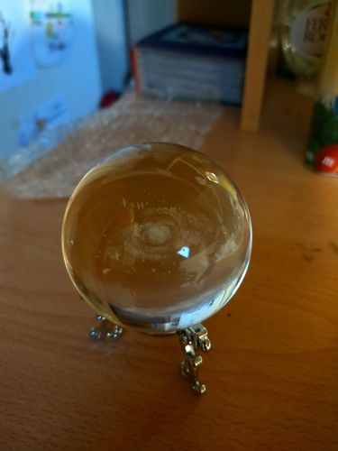 3D Laser Engraved Galaxy Universe Spirit Crystal Ball photo review