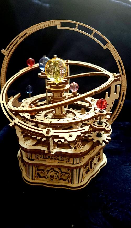 3D Wooden Puzzles for Adults Mechanical Music Box-Starry Night, DIY Rotating Music Box Model Building Kits photo review