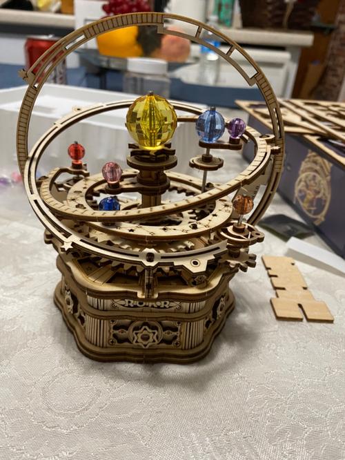 3D Wooden Puzzles for Adults Mechanical Music Box-Starry Night, DIY Rotating Music Box Model Building Kits photo review