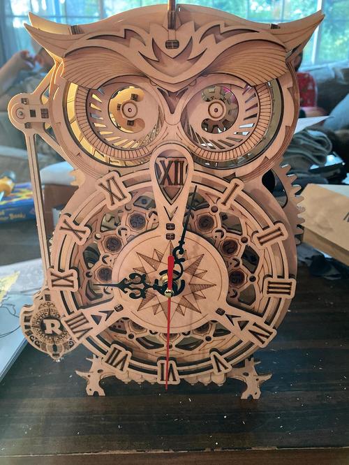 3D Wooden Puzzles Mechanical Clock Kits, Owl Clocks, DIY Clock Model Building Kits Educational Brain Teaser Puzzles photo review