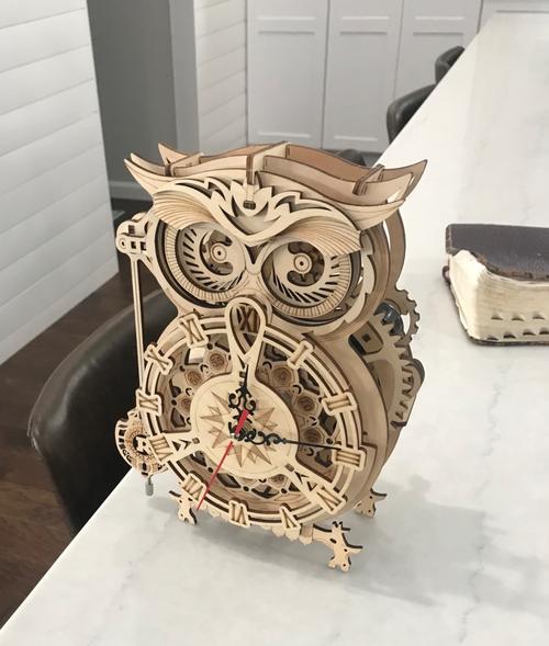 3D Wooden Puzzles Mechanical Clock Kits, Owl Clocks, DIY Clock Model Building Kits Educational Brain Teaser Puzzles photo review