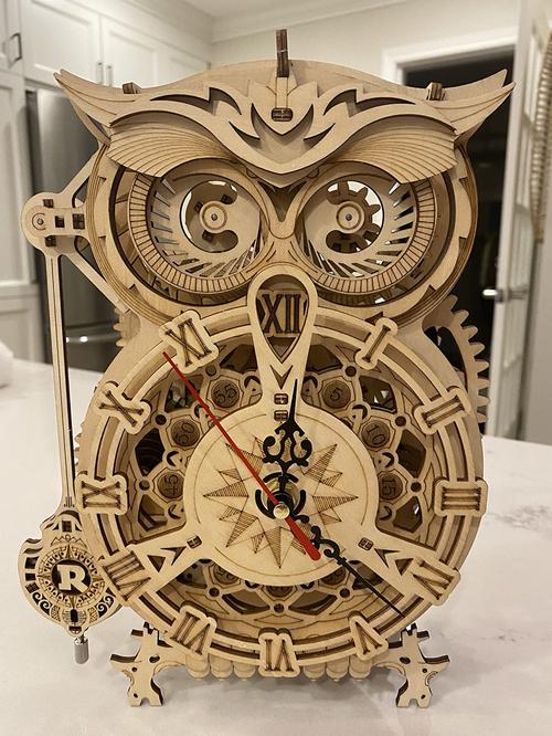 3D Wooden Puzzles Mechanical Clock Kits, Owl Clocks, DIY Clock Model Building Kits Educational Brain Teaser Puzzles photo review