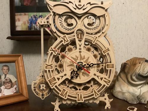 3D Wooden Puzzles Mechanical Clock Kits, Owl Clocks, DIY Clock Model Building Kits Educational Brain Teaser Puzzles photo review