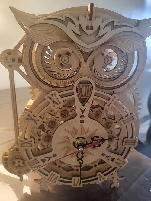 3D Wooden Puzzles Mechanical Clock Kits, Owl Clocks, DIY Clock Model Building Kits Educational Brain Teaser Puzzles photo review