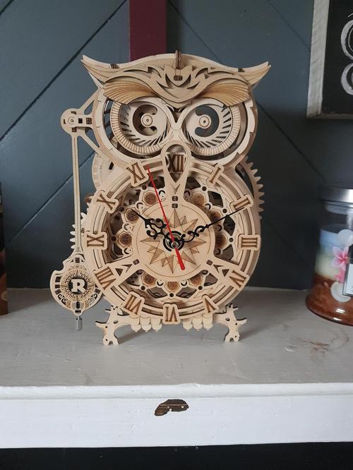 3D Wooden Puzzles Mechanical Clock Kits, Owl Clocks, DIY Clock Model Building Kits Educational Brain Teaser Puzzles photo review