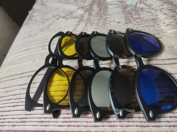 5 in 1 Polarized Magnetic Clip on Sunglasses - Night Driving Glasses photo review