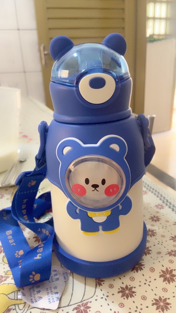 Stainless Steel Thermal Water Bottle For Children Cute Cartoon Thermos Mug photo review