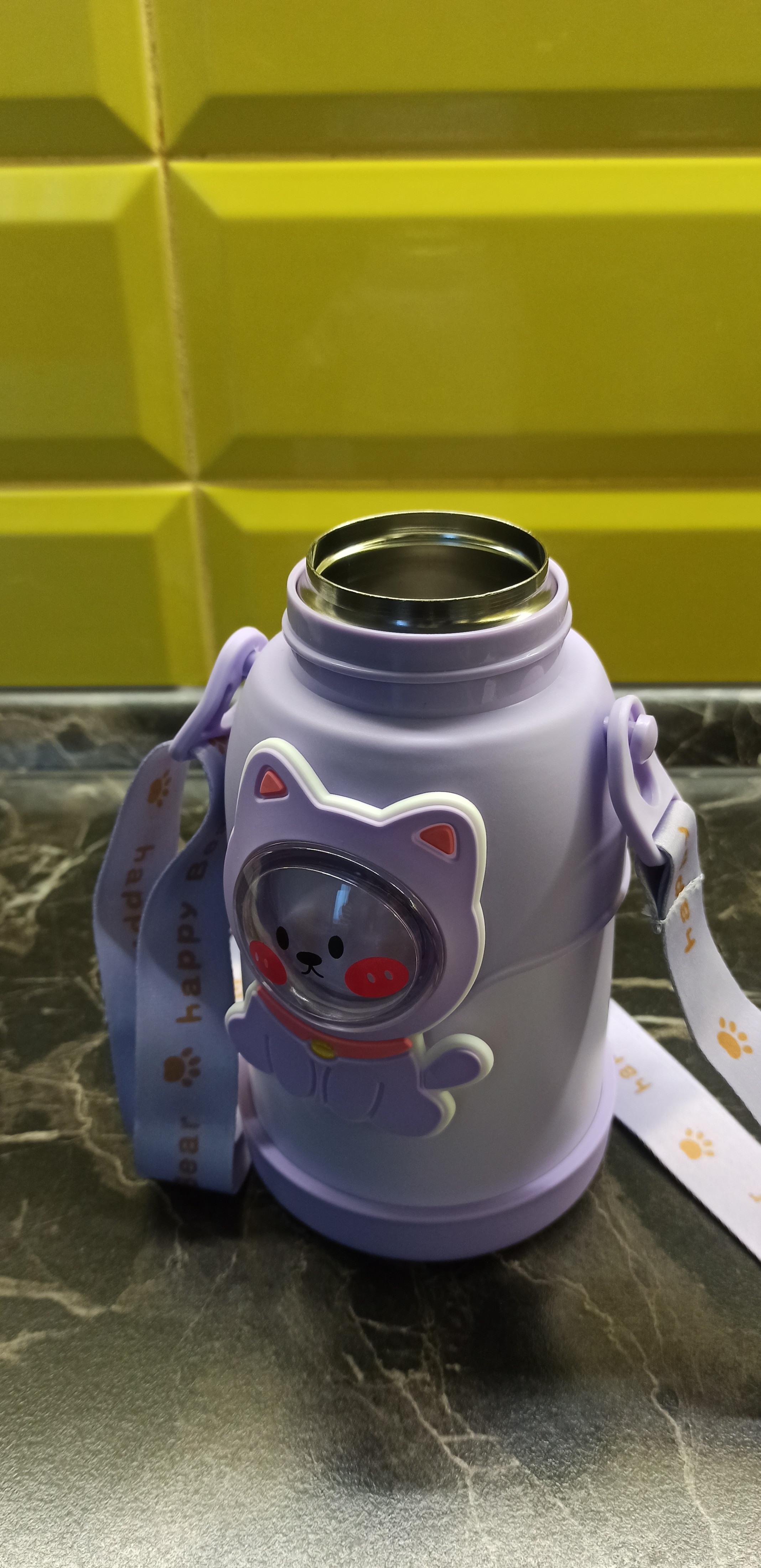 Stainless Steel Thermal Water Bottle For Children Cute Cartoon Thermos Mug photo review