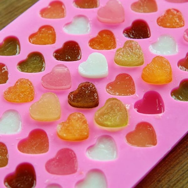 55 Love Mini Heart Shape Silicone Chocolate Ice Cube Mold - Refrigerator Baking Kitchen Mold