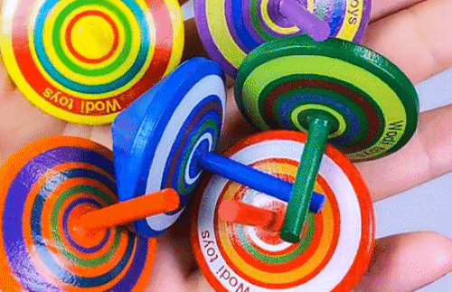 Wooden Gyroscope Toys for Kids and Adults