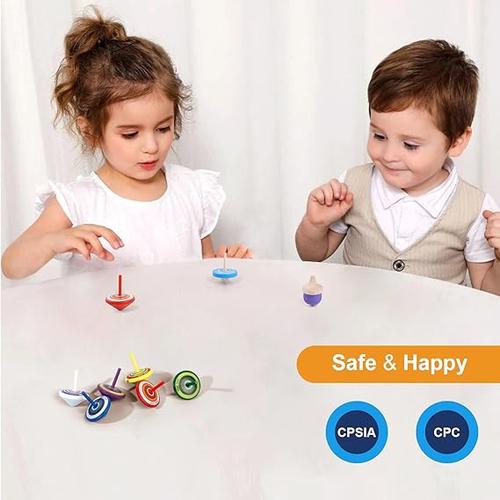 Wooden Gyroscope Toys for Kids and Adults