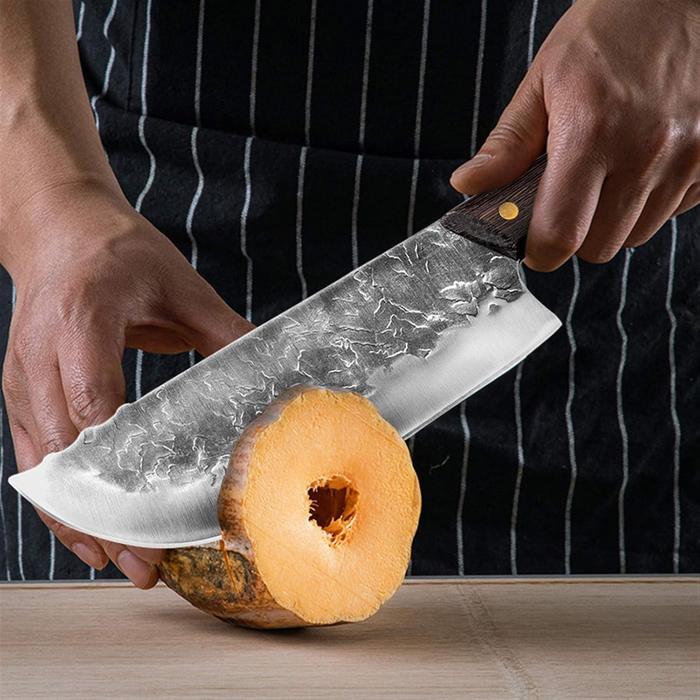 7.6inch Forged Stainless Steel Butcher Cleaver Kitchen Knife