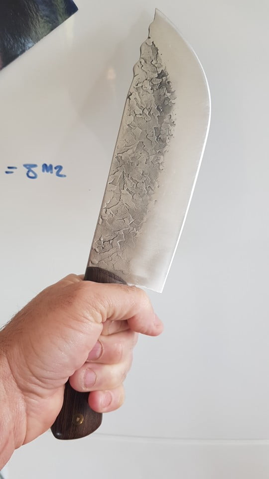 7.6 Inch Handmade Forged Chef Knife - Butcher Meat Cleaver - Stainless Steel photo review