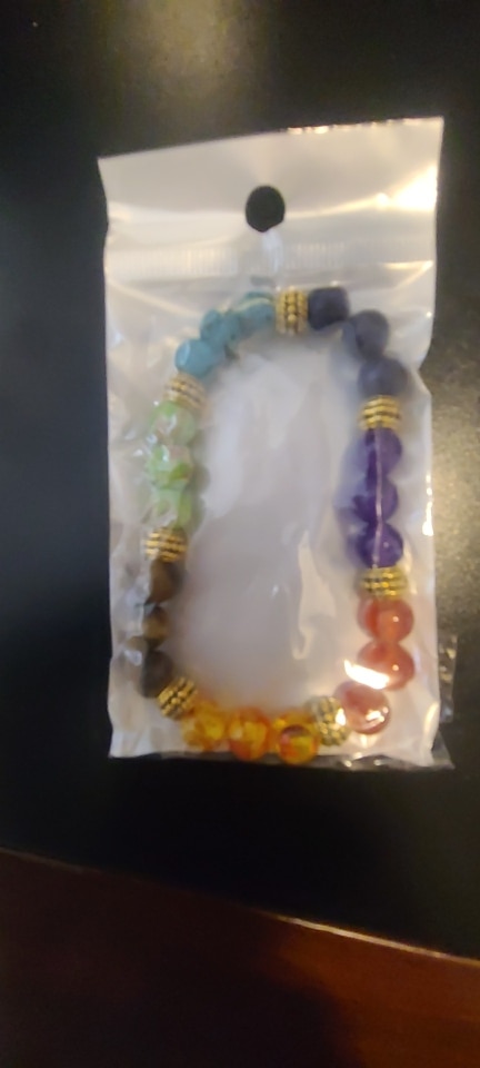 7 Chakra Healing Natural Stone Beads Round Gemstone Yoga Energy Bracelet Jewelry photo review