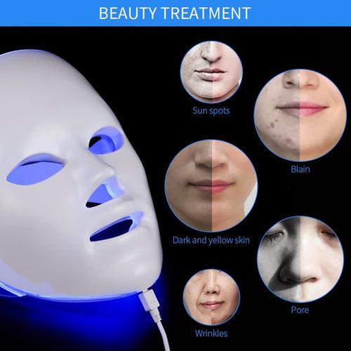 7 Colors LED Light Therapy Mask for Rosacea Treatment