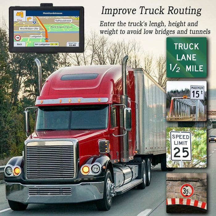 7-Inch GPS Navigation System with Touchscreen and FM Transmitter