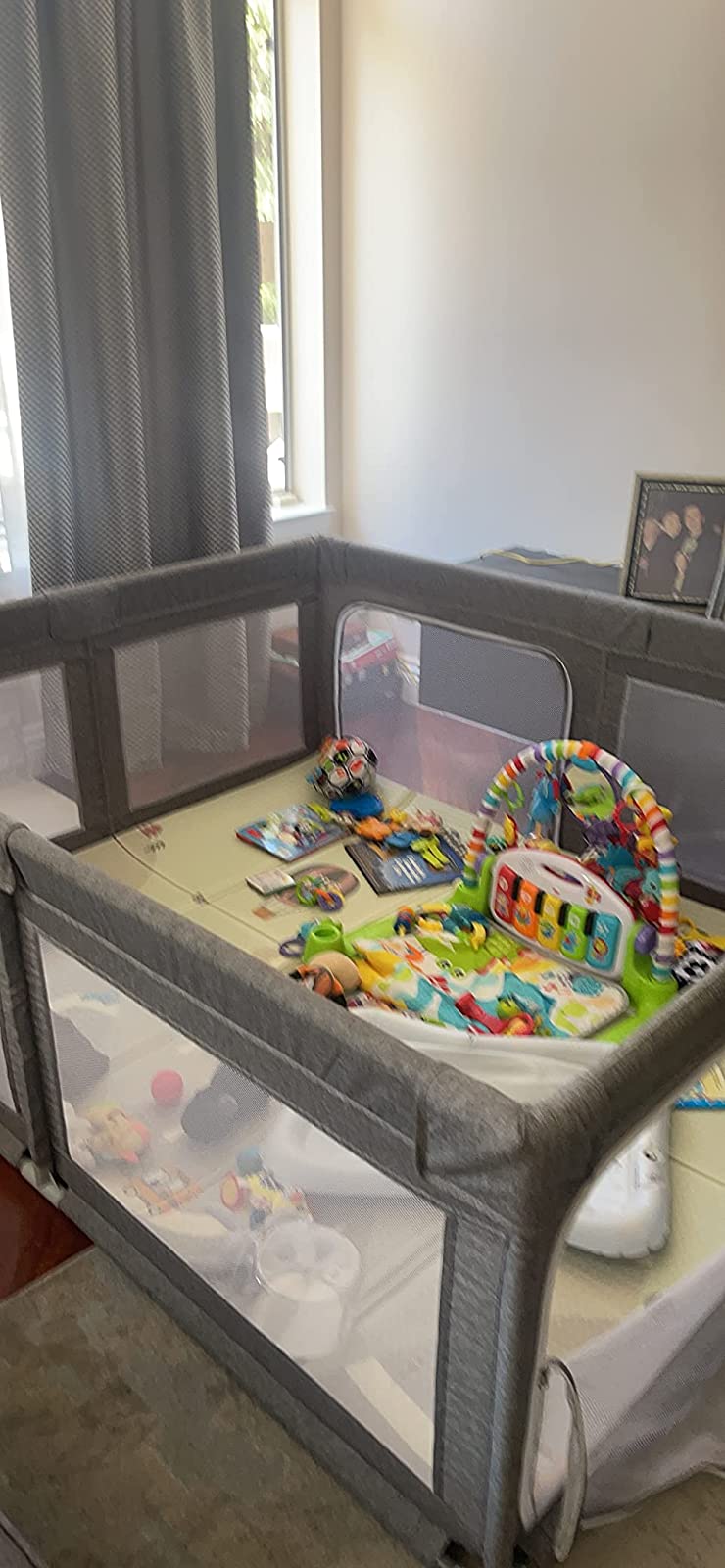 79" Baby Playpen Extra Large Play Yard Indoor Outdoor Kids Activity Center &Gate photo review