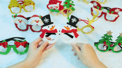 Christmas Glasses Frame - Xmas Party Decorations