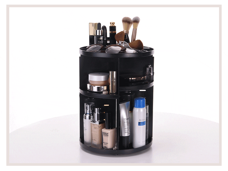 360 degree Rotating Brush Holder Storage Rack Makeup Organizer Box Jewelry Organizer Case Jewelry Makeup Cosmetic Storage Box|Storage Boxes &amp; Bins| - AliExpress