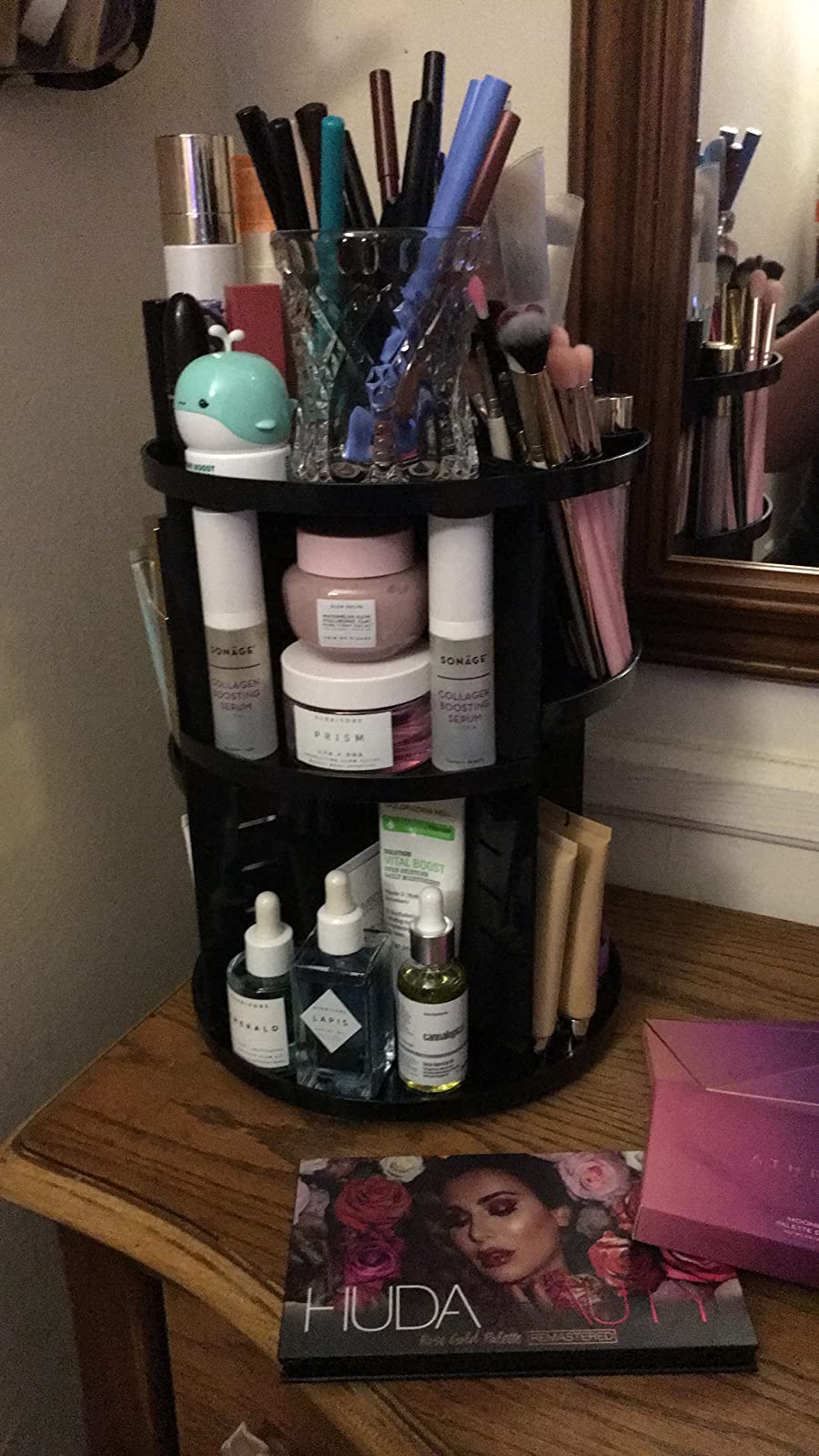 Rotatable Cosmetic Rack Jewelry Storage Box photo review