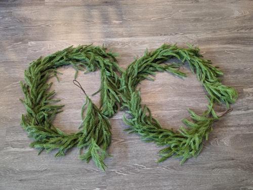 Artificial Norfolk Pine Garland, Real Touch Winter Pine Garland, Green Artificial Greenery Garland photo review