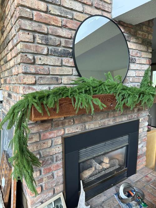 Artificial Norfolk Pine Garland, Real Touch Winter Pine Garland, Green Artificial Greenery Garland photo review