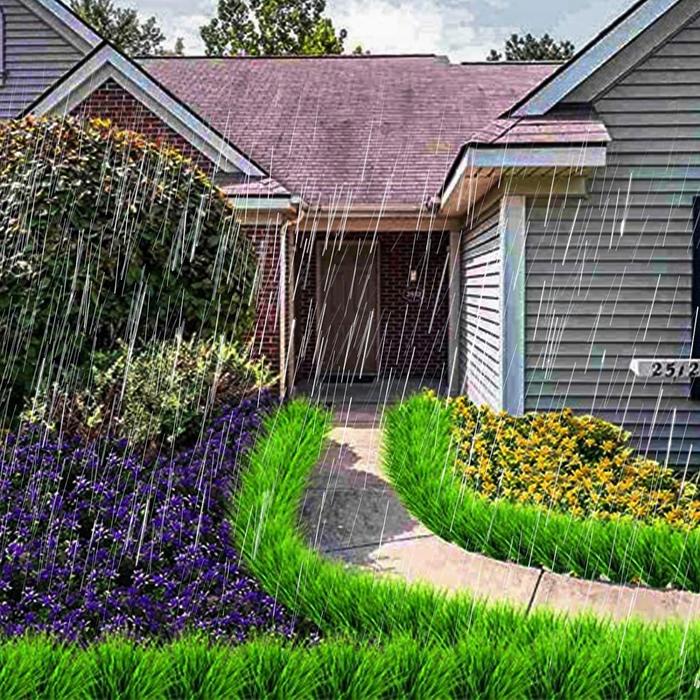 Artificial Outdoor Plants, Fake Wheat Grass Greenery Shrubs, UV Resistant Faux Plastic Plants Garden Porch Window Box Décor