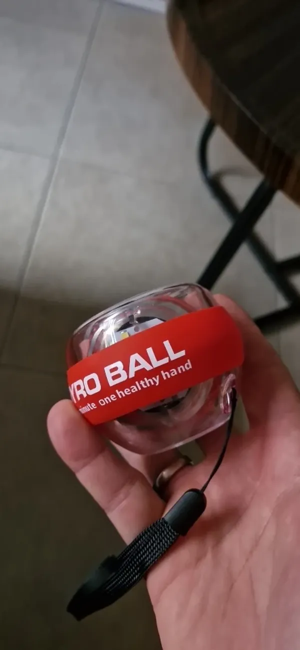 Auto-Start Led Power Gyro Force Wrist Hand Ball Arm Exerciser Relieve Pressure photo review