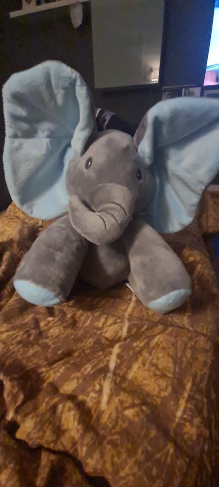 Baby Peek-A-Boo Singing Elephant Plush Toy - Educational & Electric photo review