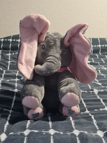 Baby Peek-A-Boo Singing Elephant Plush Toy Educational Electric photo review