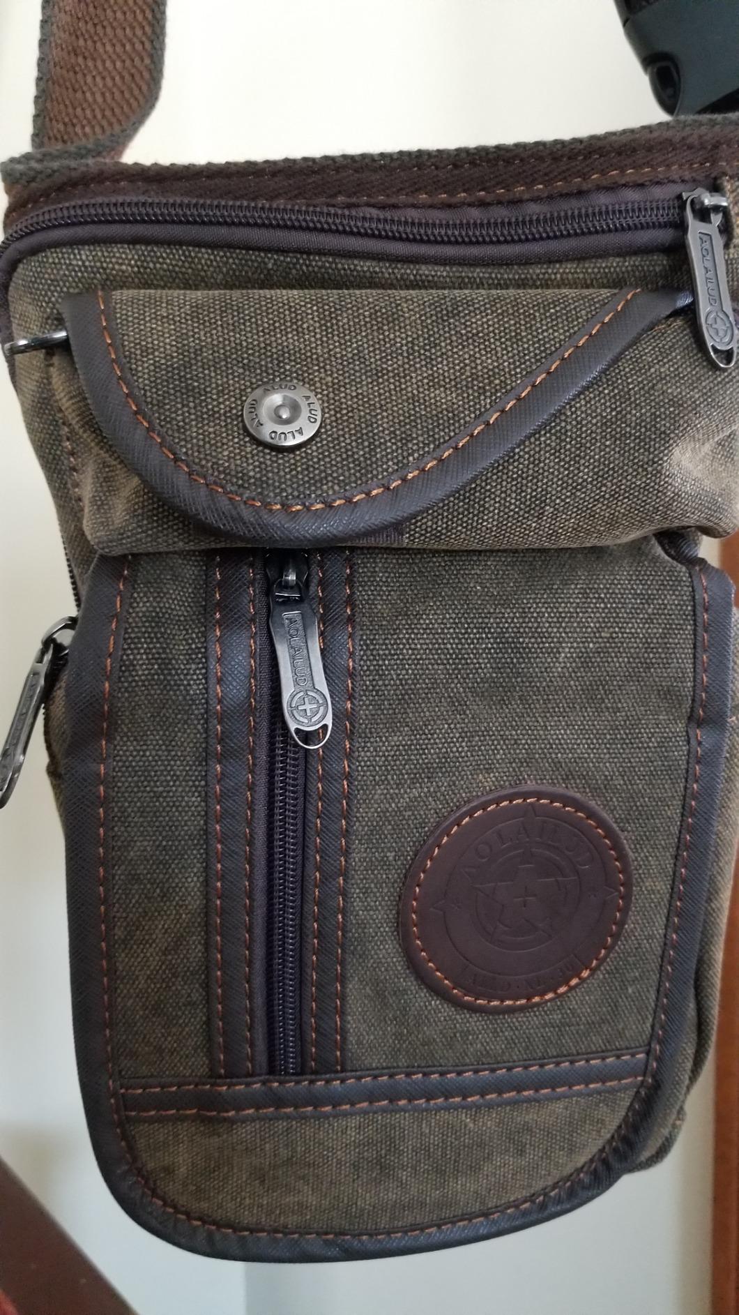 Motorcycle Leg Bag, Multifunctional Casual Men's Wear-Resistant Canvas Belt Bag photo review