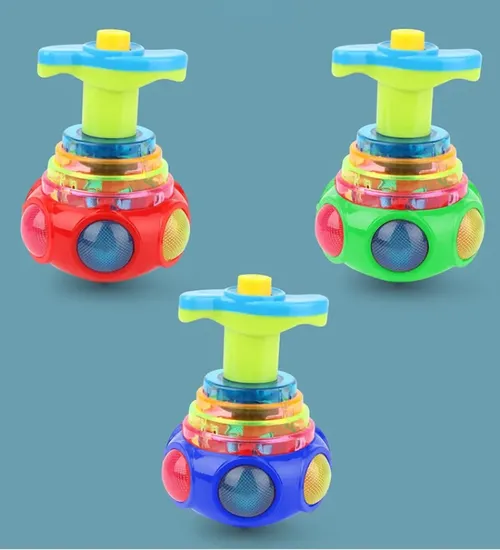 Luminous Rotating Gyro Fidget Spinner with Light and Music for Kids