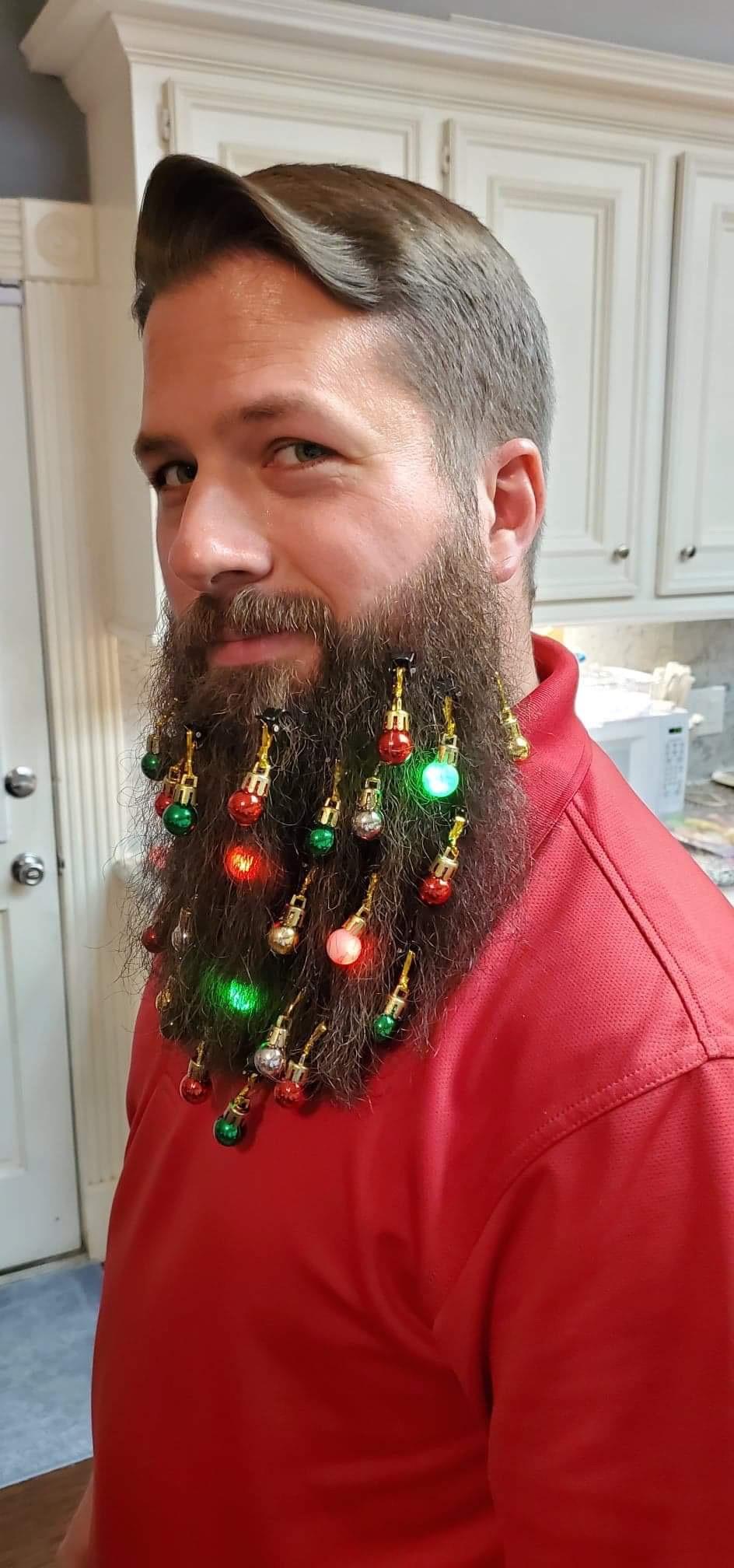 Beard Ornaments - Colorful Christmas Facial Hair Baubles! photo review